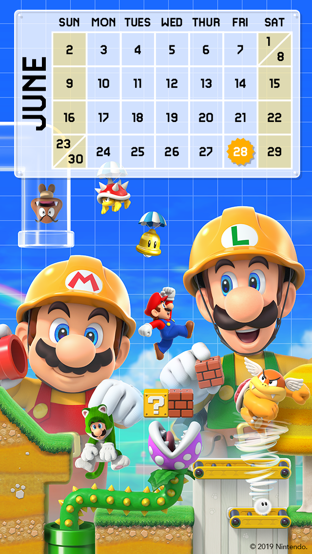 my.nintendo.com/Calendar - June 2019 - Super Mario Maker 2 - [A]/Super_Mario_Maker_2_June_Calendar_A[640x1136].png